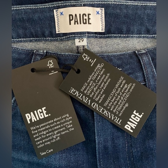 Paige Cindy High Waist Ankle Straight Leg Raw Edge Hem Jeans Size 29 Petite - Picture 4 of 14